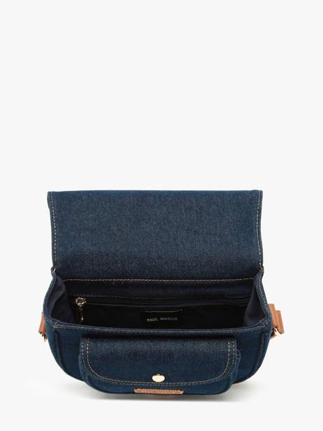 Cross Body Tas Denim Brut Paul marius Blauw denim brut BOHEMDEB ander zicht 2